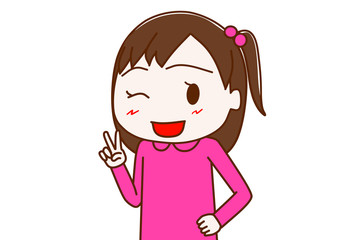 ラッキーに思う少女