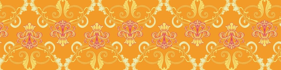 Beautiful elegant lace baroque paisley vector elements