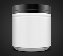 Realistic 3D Bottle Mock Up Template on Black Background.3D Rendering,3D Illustration.Copy Space