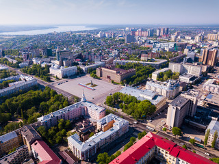 Fototapeta na wymiar Aerial view of Voronezh