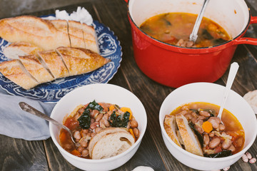 rustic bowla of harvest soup