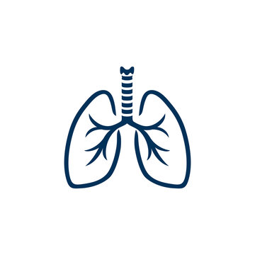 Human lungs. Clean, modern, simple logo design of human lungs for your holistic health and fitness business, lung center, pediatric clinics, health system and health care concept. Vector illustration
