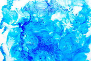 Abstract background from ink, milk and oil