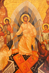 resurrection of Jesus Christ icon, Anastasis - obrazy, fototapety, plakaty