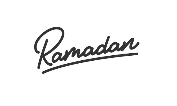 Ramadan lettering. Calligraphy for Islamic holiday Ramadan