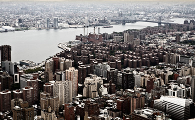 aerial view of Manhattan