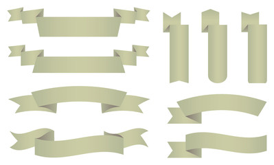 Obraz premium Retro ribbon banner set.