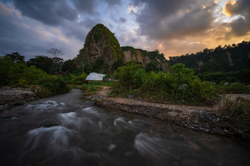 river and mountains