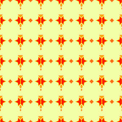 orange tribal print seamless repeat pattern