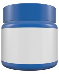 Realistic 3D Jar Mock Up Template on White Background.3D Rendering,3D Illustration.Copy Space