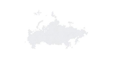 Russia country map backgraund made from halftone dot pattern, Vector illustration isolated on white background