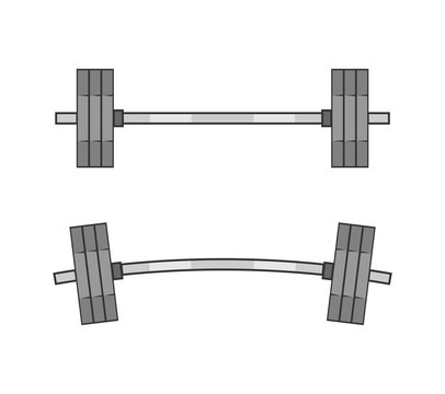 barbell illustration with barbell for lifestyle design. Abstract vector background.