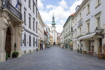 empty streets of European capital