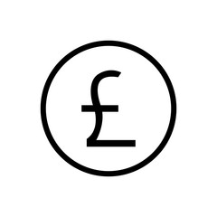 Pound sterling icon vector