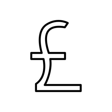 Pound sterling icon vector