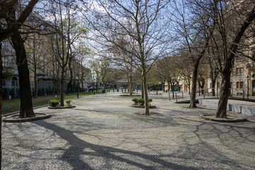 empty streets of European capital
