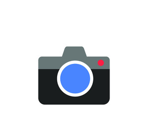 camera icon isolated on white background, dslr camera symbol