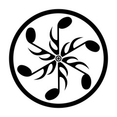 musical pattern in a circle