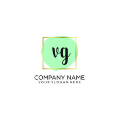 VG initial Handwriting logo vector template