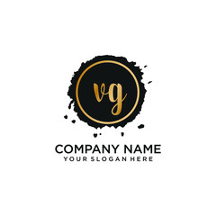 VG initial Handwriting logo vector template
