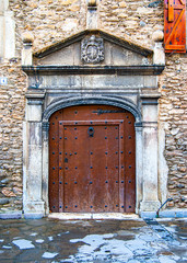 doors from different countries of Europa. Old and picturesque door.
