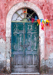 doors from different countries of Europa. Old and picturesque door.