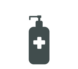 sanitizer bottle icon vector, antiseptic bottle design