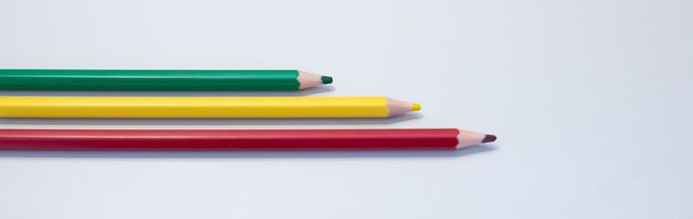 Colored Pencil on a white table