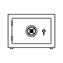 Safe vector icon. Safety illustration sign. Guard symbol. finance logo.