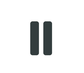 pause symbol vector, pause icon on white background 