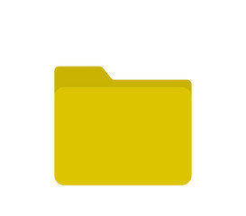 folder icon isolated on white background, symbol of yellow colour folder created by illustration