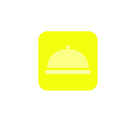 food app icon isolated on white, food delivery application symbol created from illustration