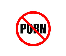 ban porn sign vector, porn ban vector symbol