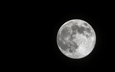 Close up of super full moon. Lunar