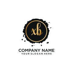 XB initial Handwriting logo vector template