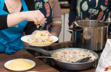woman preparing food