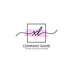 XL initial Handwriting logo vector template