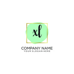XL initial Handwriting logo vector template