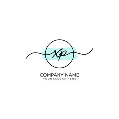 XP initial Handwriting logo vector template