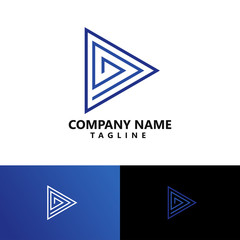 Media play logo template vector.this is high resolution,creative and unique. can be used for personal logo and company logo.this is print ready logo.