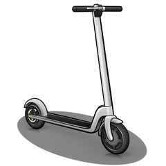 Vector scooter design drawing isolated © Francois Poirier