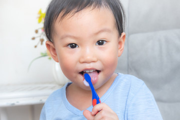 Little boy brushing his teeth,Teeth cleaning. Brushing teeth. Small cute,boy brushing his teeth.