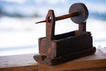 traditional tools for creating the wool