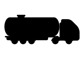Illustration of oil tank truck.
