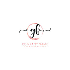 YF initial Handwriting logo vector template