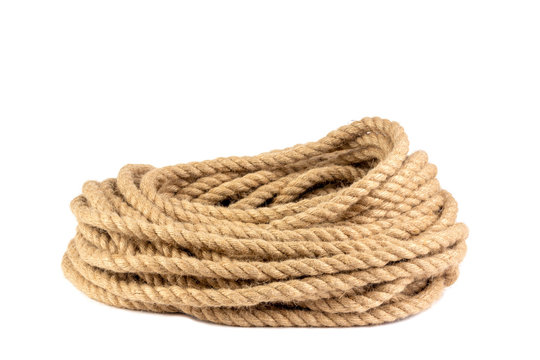 Small Rope Coiled On White Background Stock Photo, Picture and Royalty Free  Image. Image 20364120.