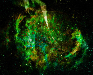 abstract fantasy nebula background with space