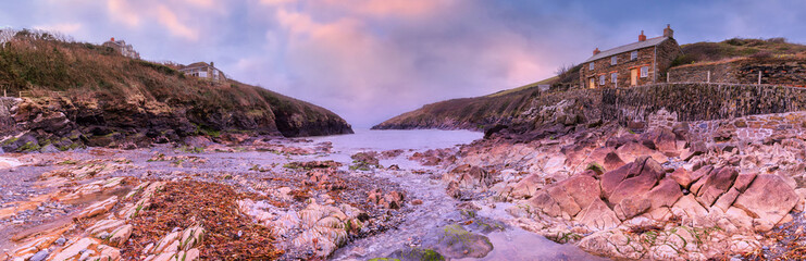Port quin sunset cornwall england uk 