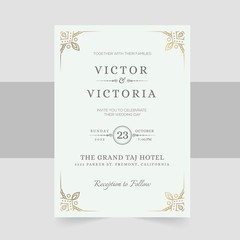 Vintage wedding invitation with mandala