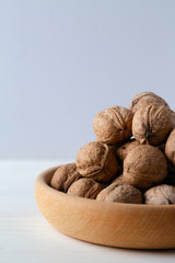 walnuts on a wooden table